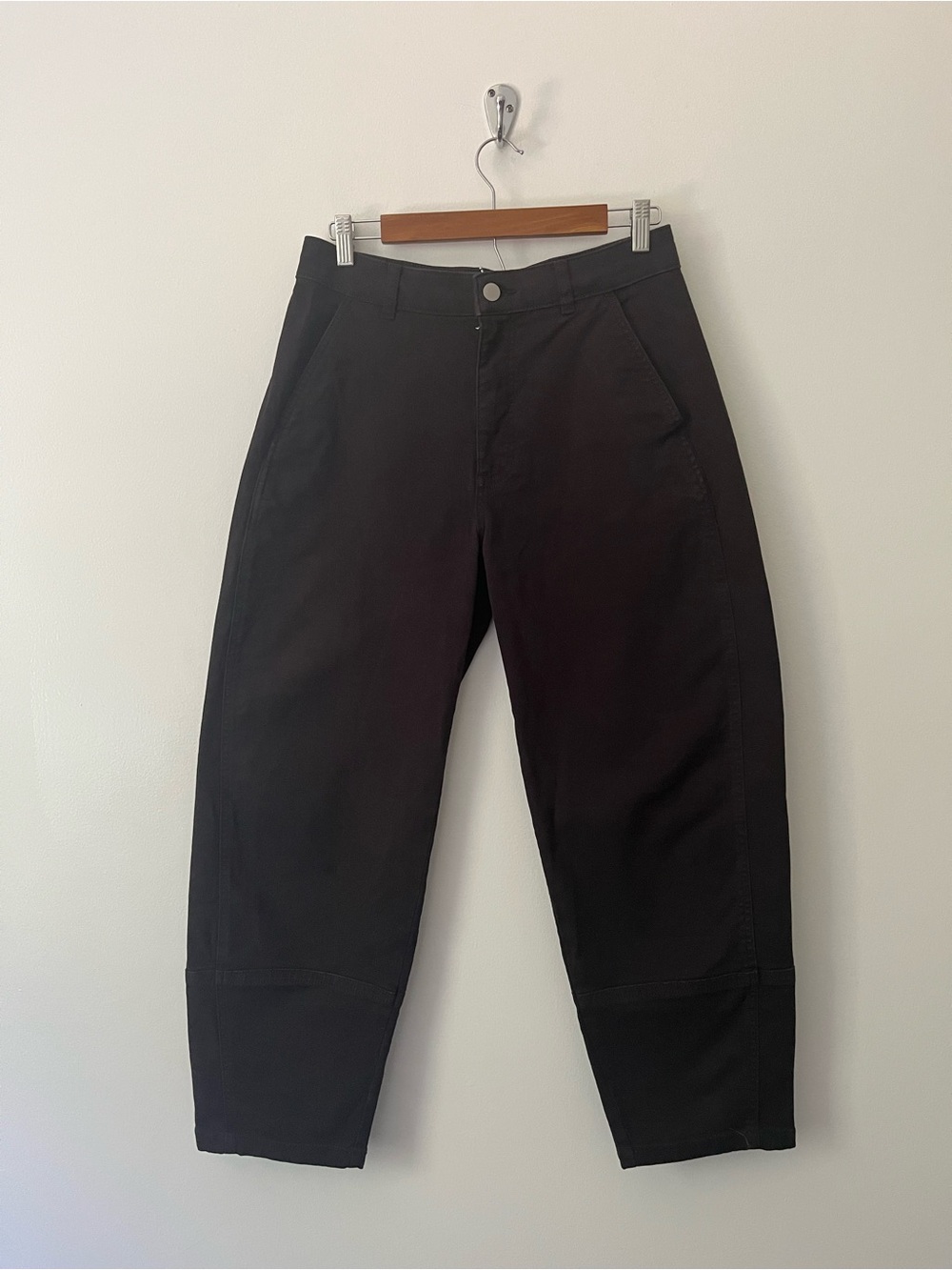 Everlane TALL Cotton Barrel Utility pants Black 8 Tall